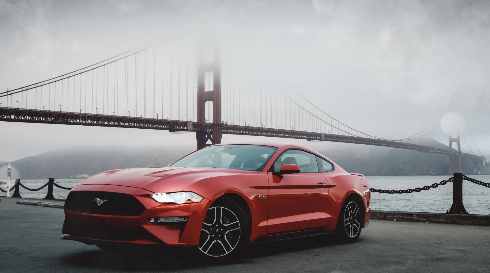  Car overlooking the Golden Gate Bridge:  Auto insurance San Francisco Ca